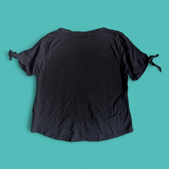 🔥$5 Bundled🔥Jones New York Black Cotton Shirt With Cutaway Shoulders Size XL - Picture 5 of 9